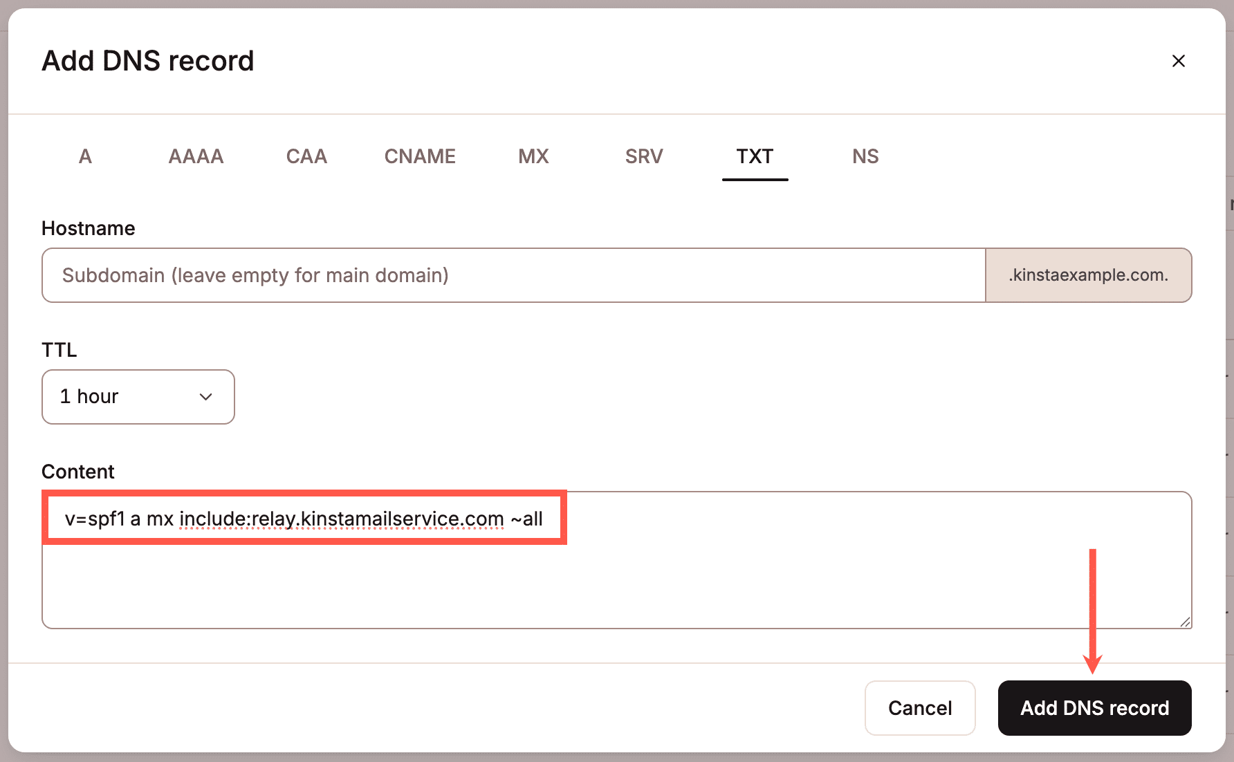 SPF TXT record toevoegen voor MailChannels.