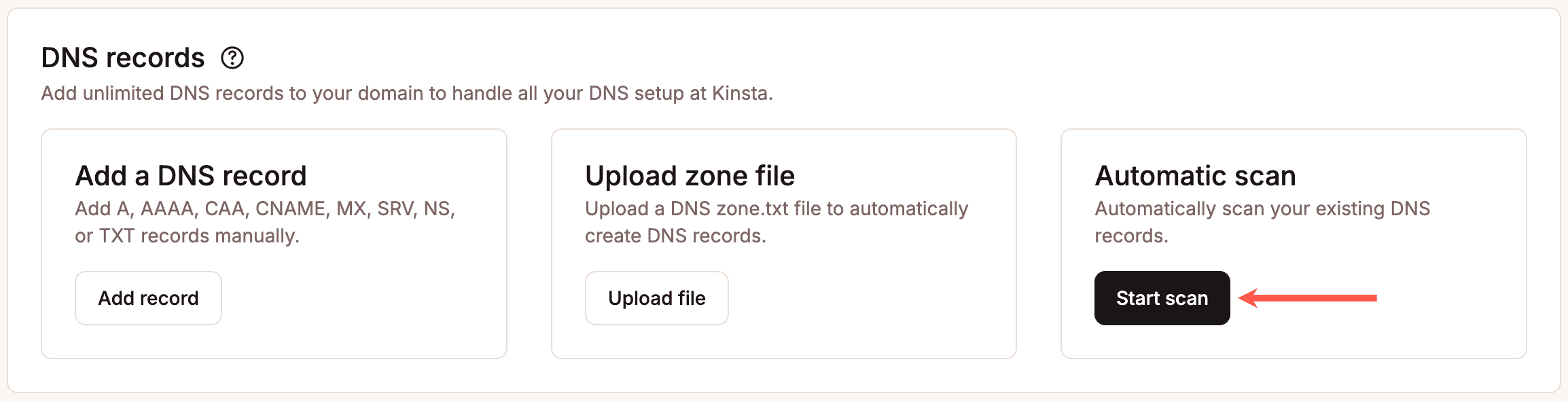 Automatisch je domein scannen op DNS records.