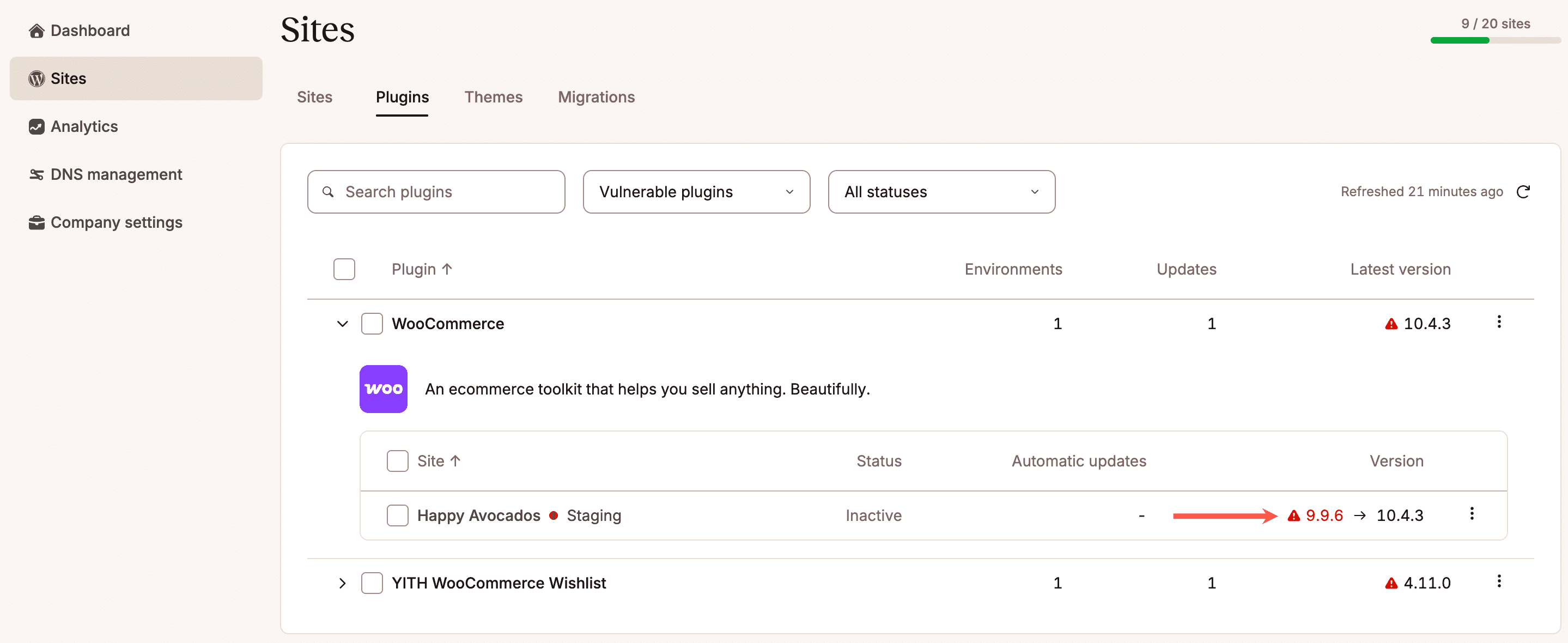 Vulnerable plugins.