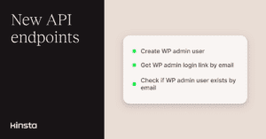 Manage WordPress Admin auto-login users with the Kinsta API