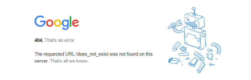 Google 404 HTTP status code Google 404 HTTP-Statuscode
