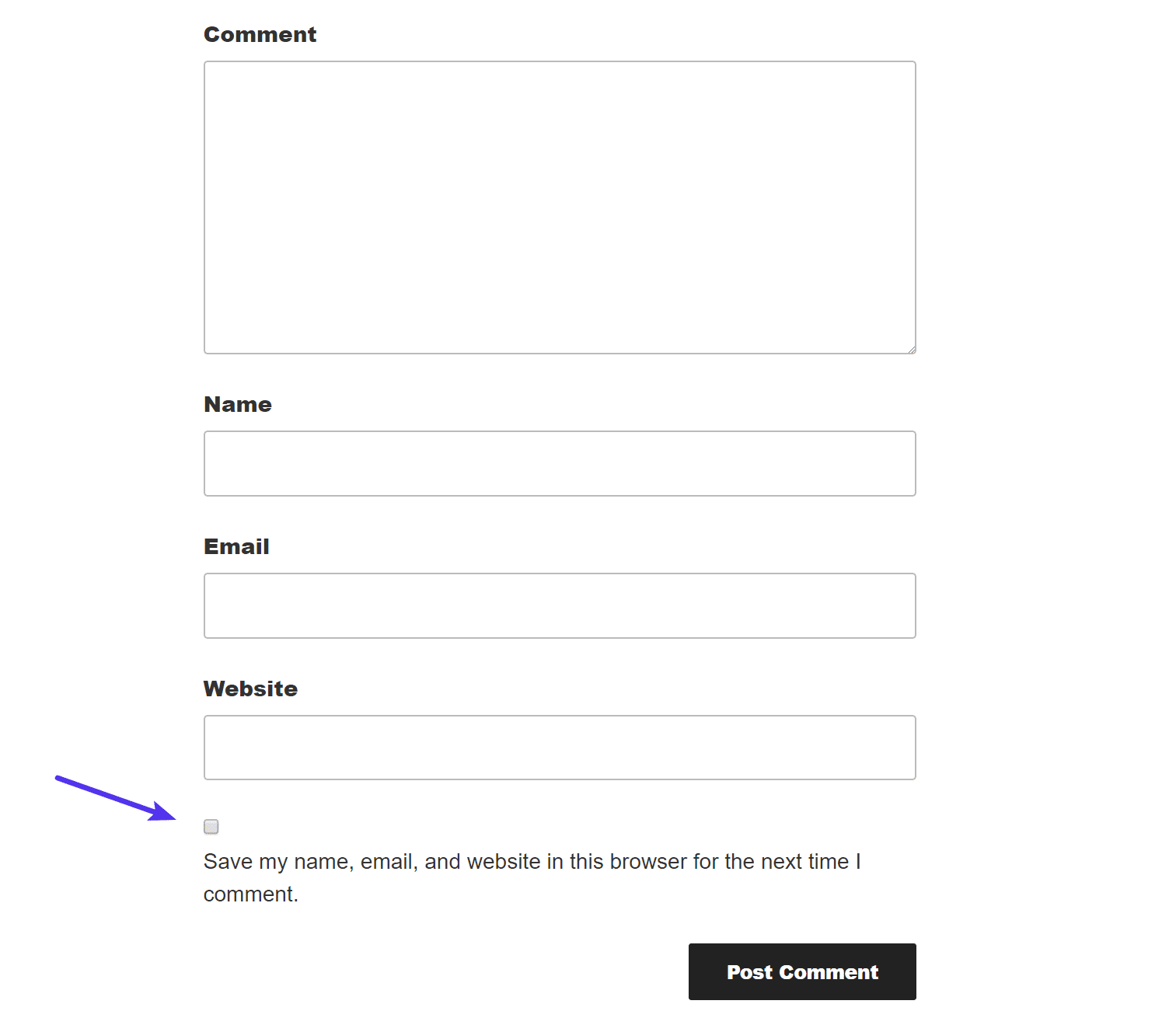 WordPress native Kommentare GDPR