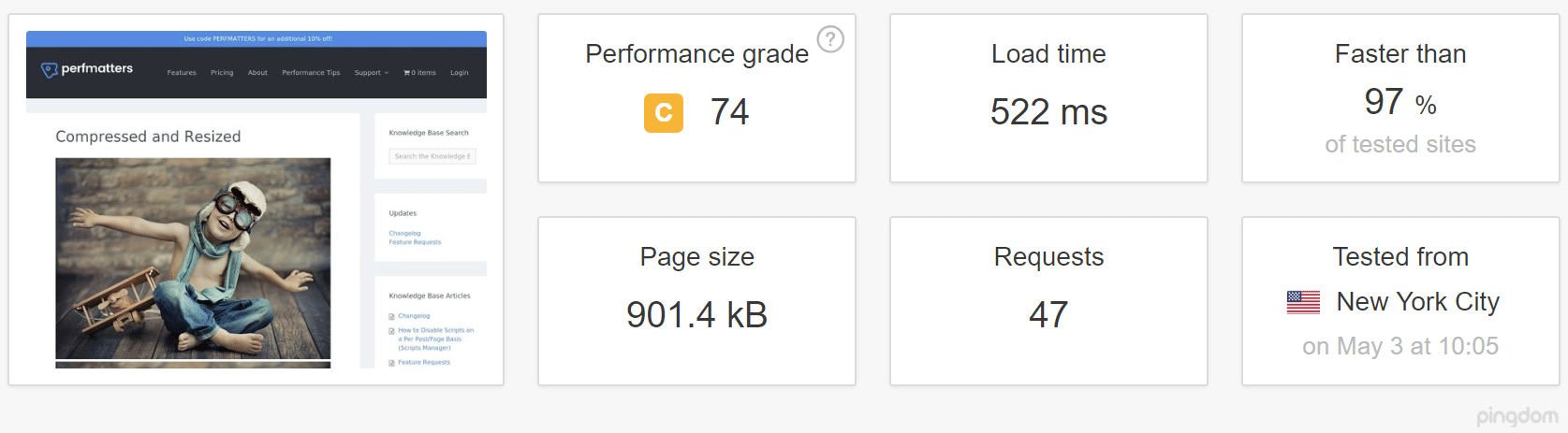 Speed test compressed Geschwindigkeitstest komprimiert