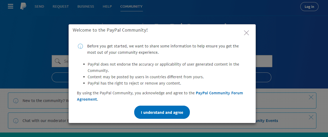 Haftungsausschluss für das PayPal-Forum