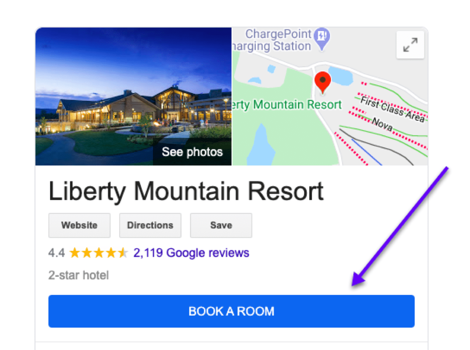 Leistest du ein Hotel? Füge einen Button hinzu, um ein Zimmer von deinem GMB aus zu buchen