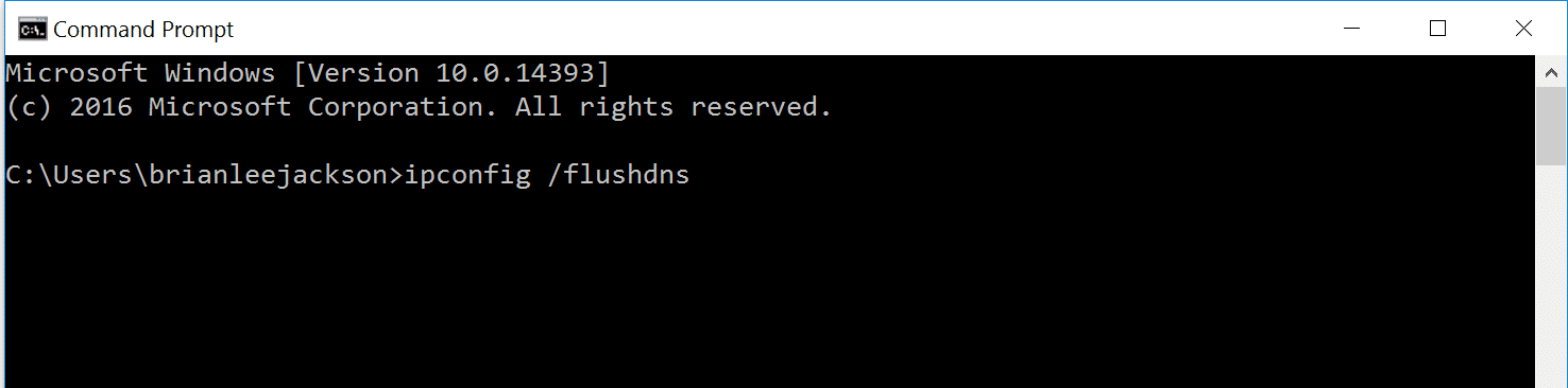 ipconfig/flushdns