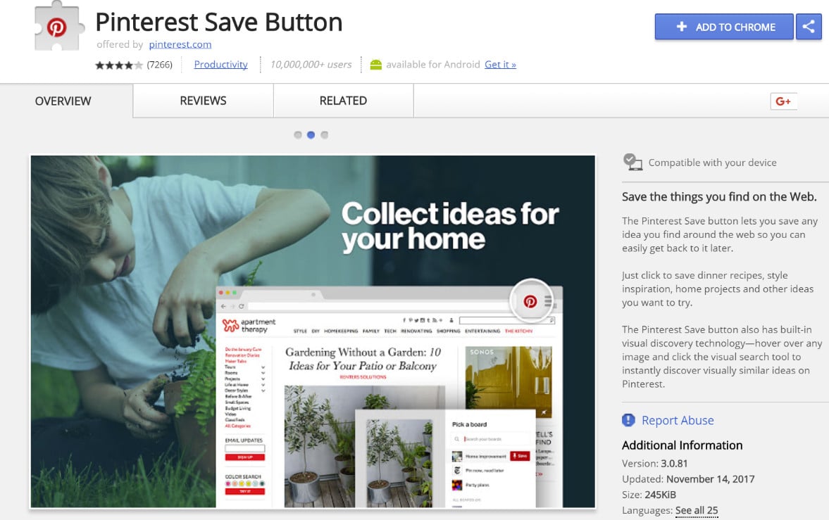 Botón de Guardar en Pinterest