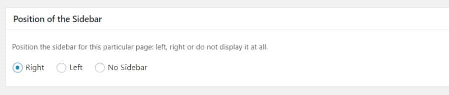 Position of WordPress sidebar La posición de la barra lateral de WordPress