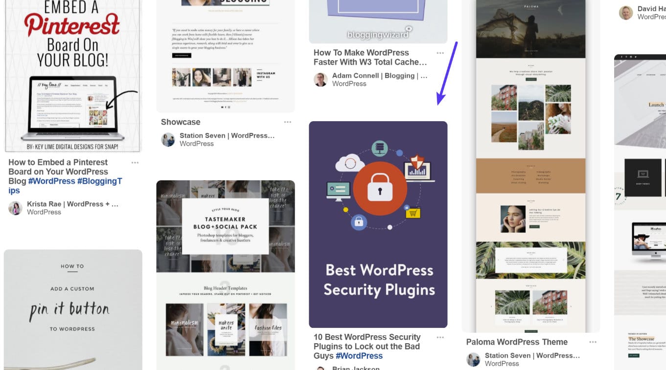 Resaltar en Pinterest