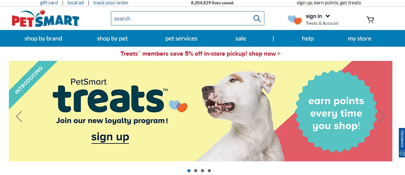 Nombre distinto para el dominio de PetSmart