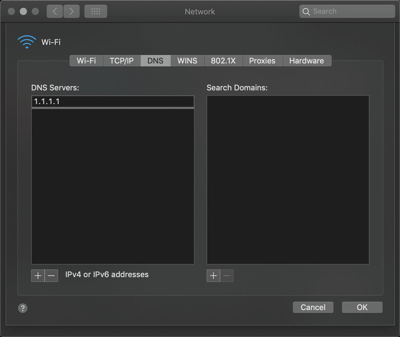 DNS para Mac