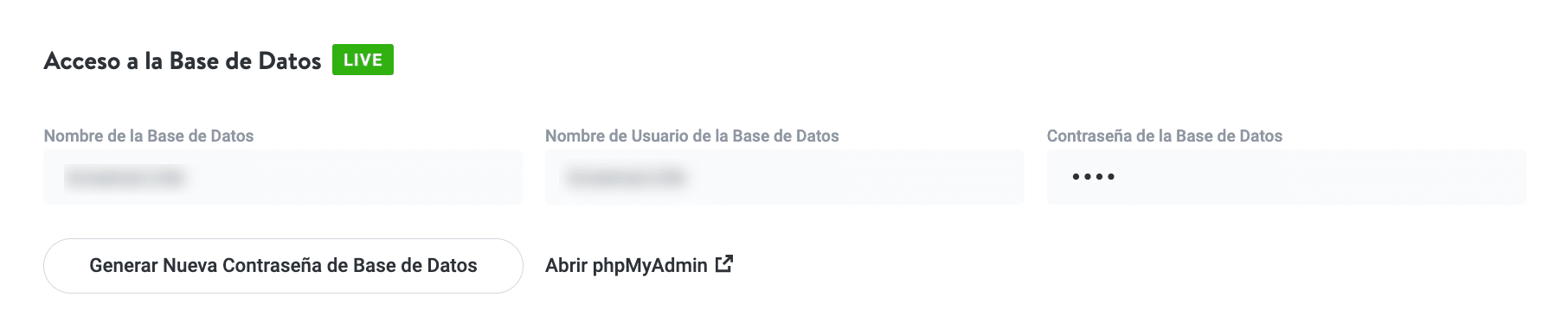 Accediendo a phpMyAdmin a través de MyKinsta.