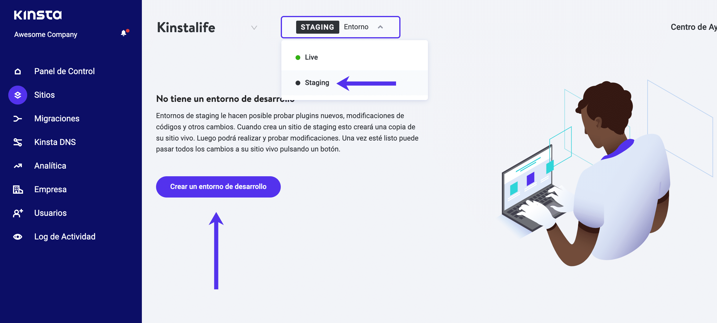 Entorno de staging