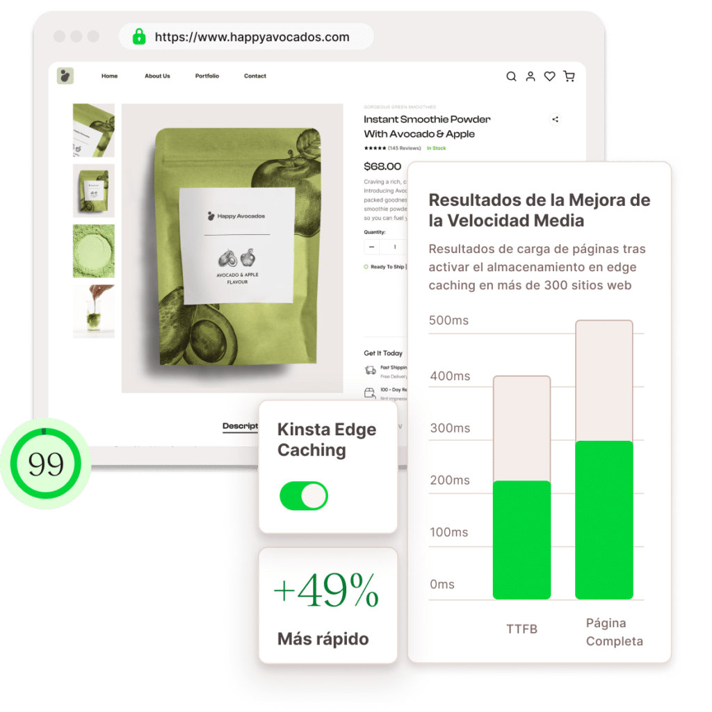 El Edge Caching integrado de Kinsta
