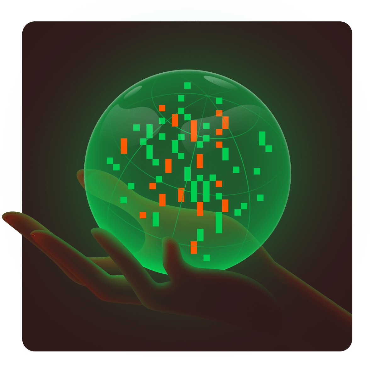 Image de main tenant un globe