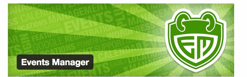 Extension WordPress Events Manager