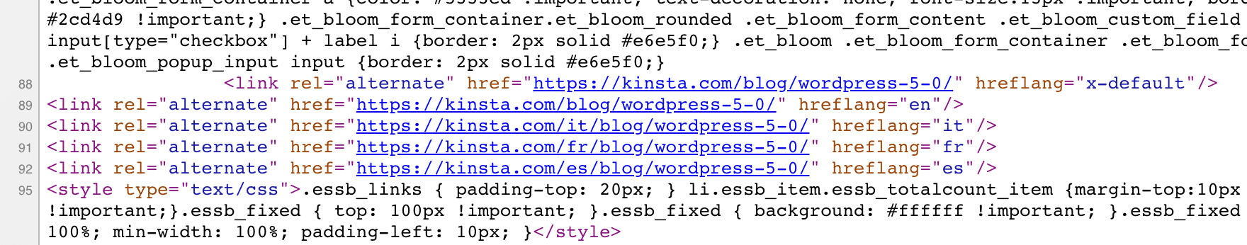 Balises hreflang sur plusieurs sites