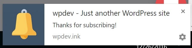 Subscribe notification S'abonner à la notification