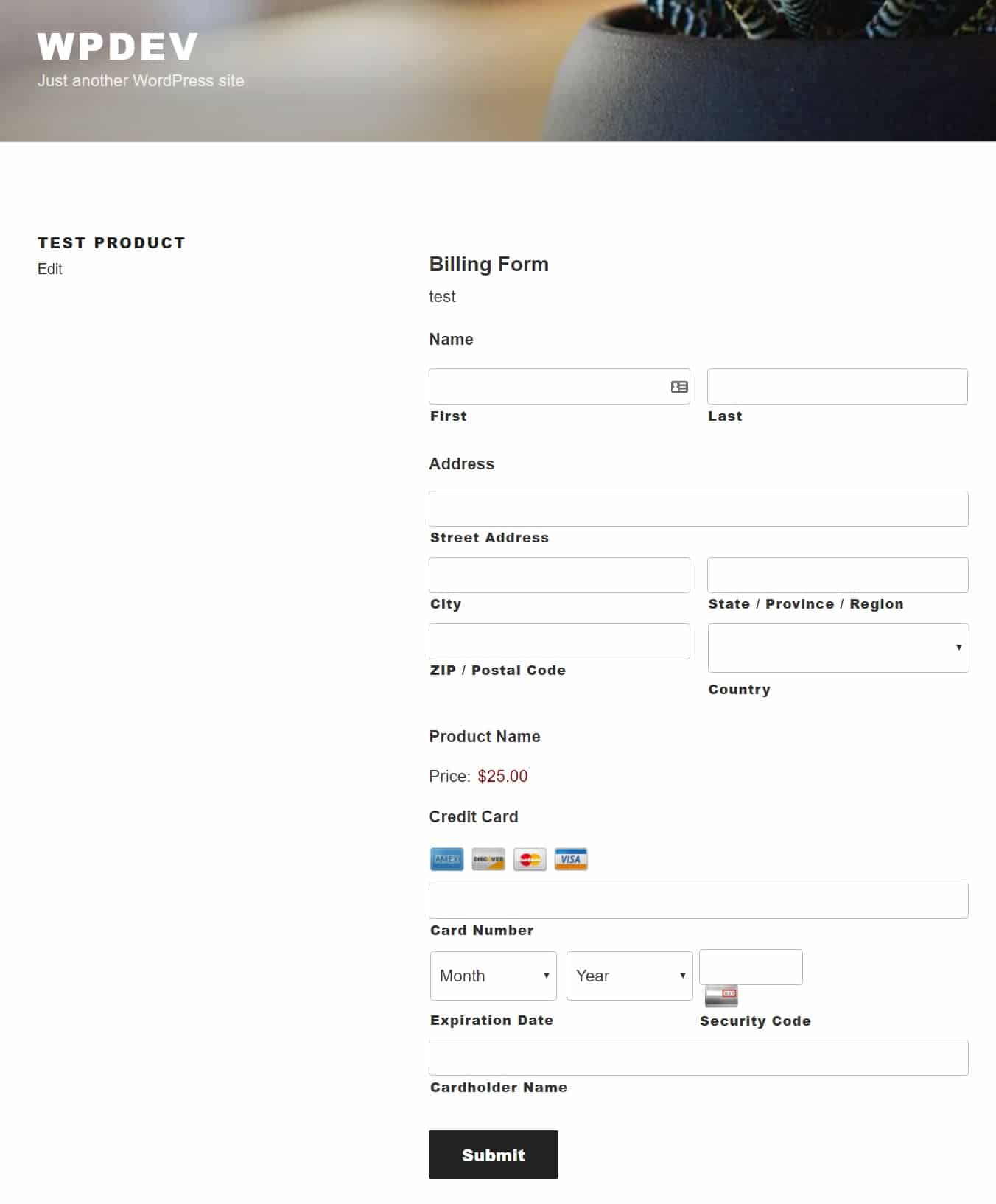 Credit Cards in Gravity Forms Cartes de crédit via Gravity Form