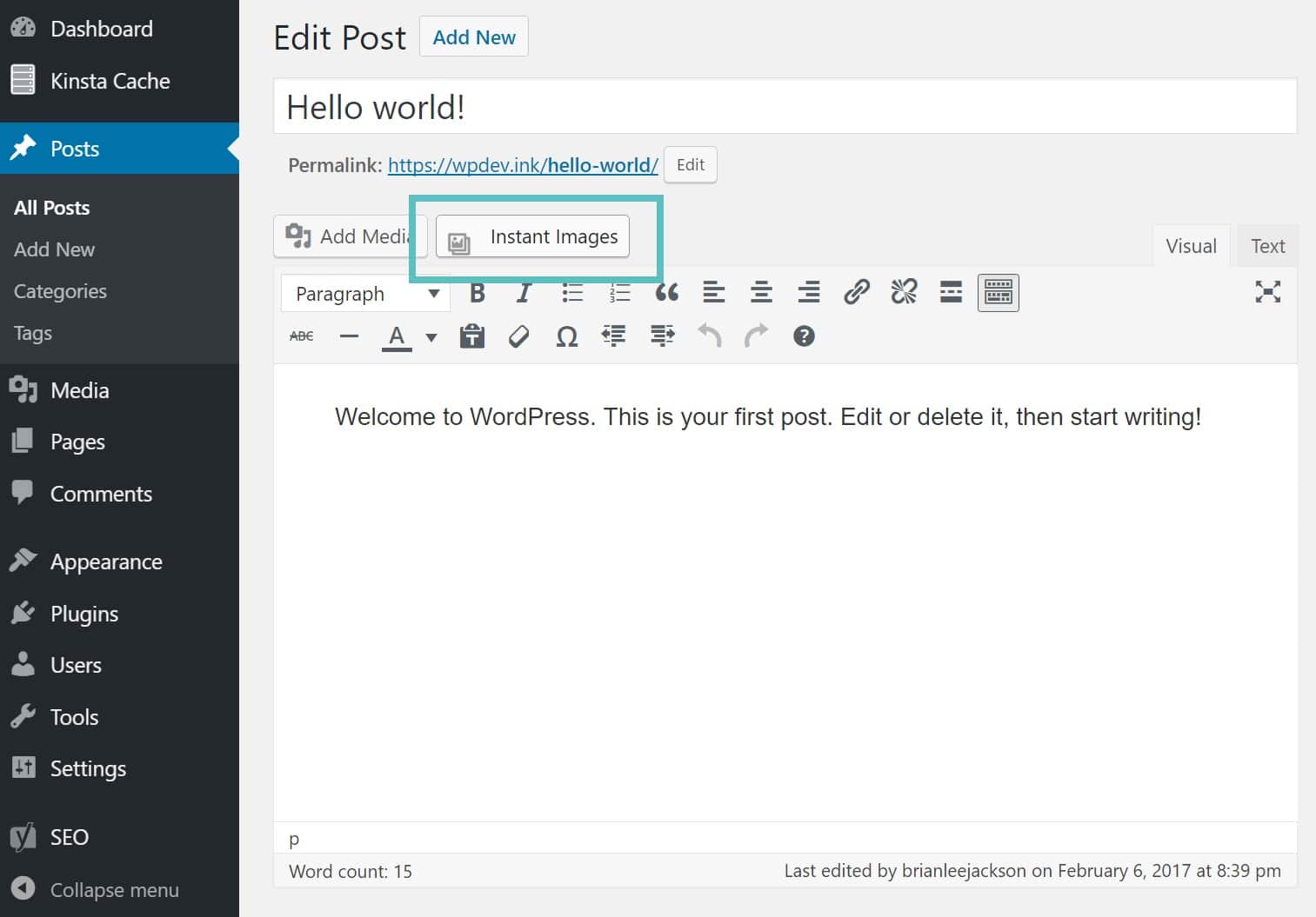 Add Instant Images into post Ajout d’Instant Images dans l’article