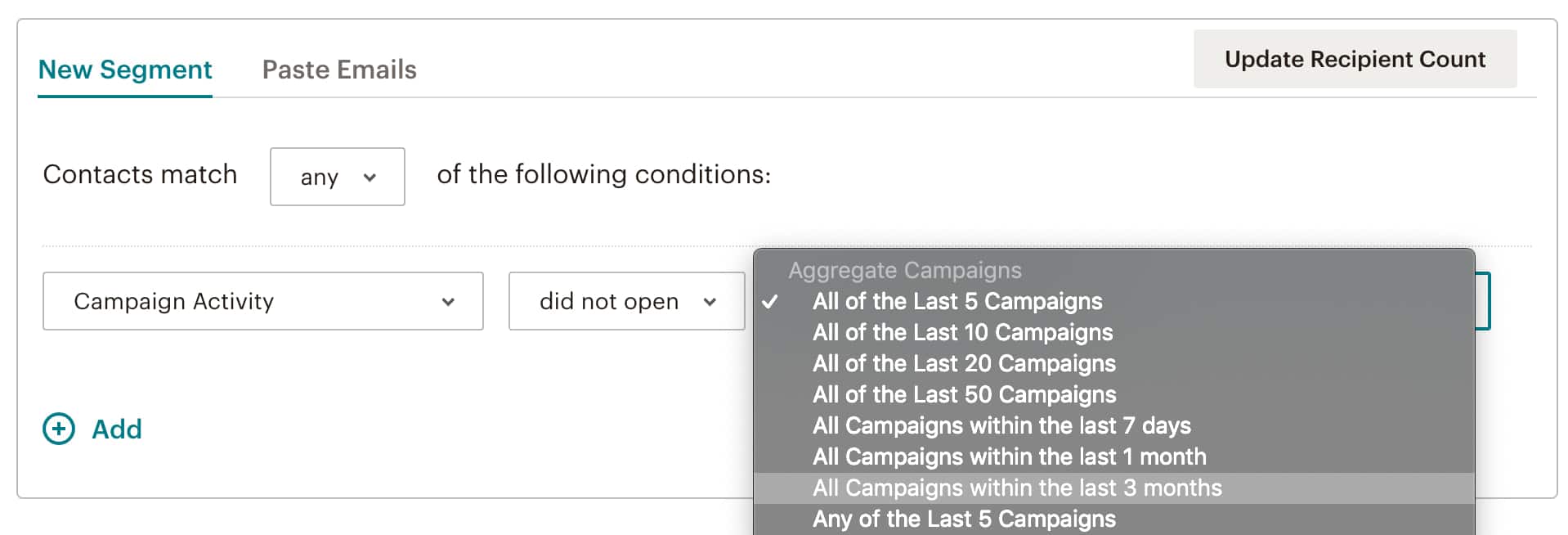 Mailchimp segment 