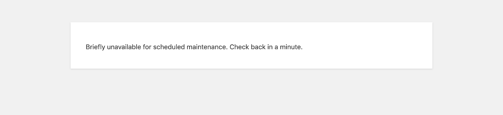 Le message « Brièvement indisponible pour maintenance planifiée » dans WordPress