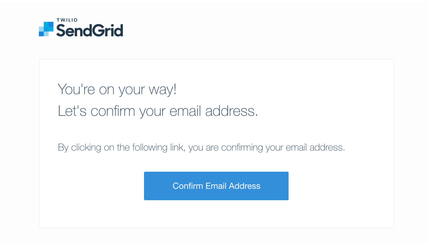 Email di conferma in SendGrid