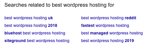Il box delle ricerche correlate nelle SERP