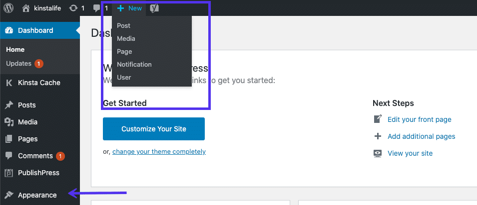 Bacheca WordPress