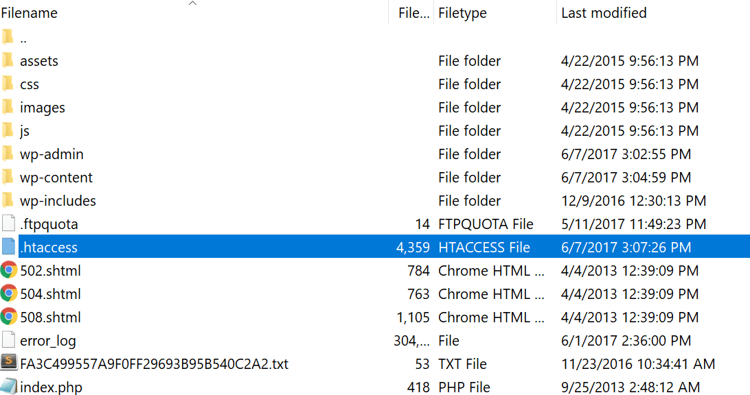 .htaccess file .htaccessファイル