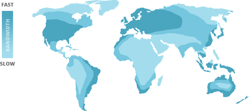 帯域幅の地図
