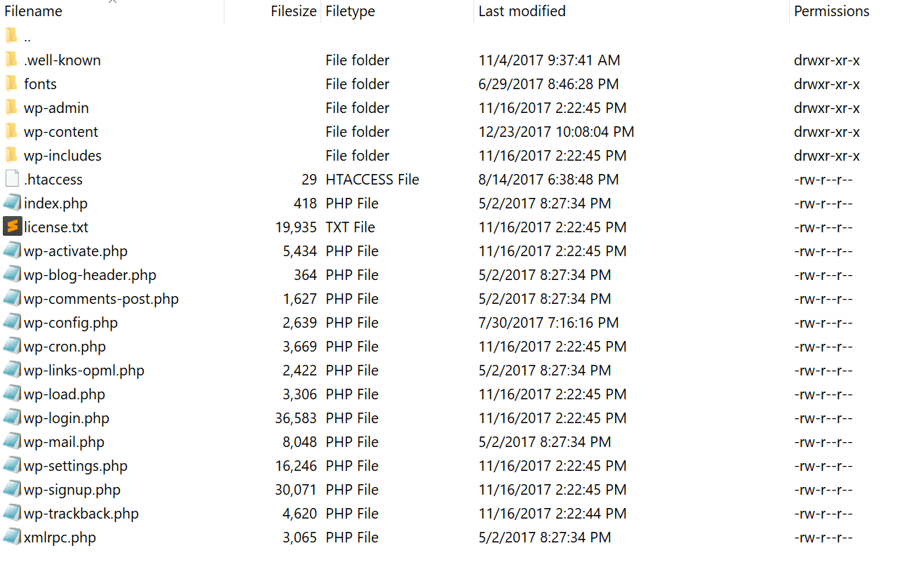SFTPでのファイル権限