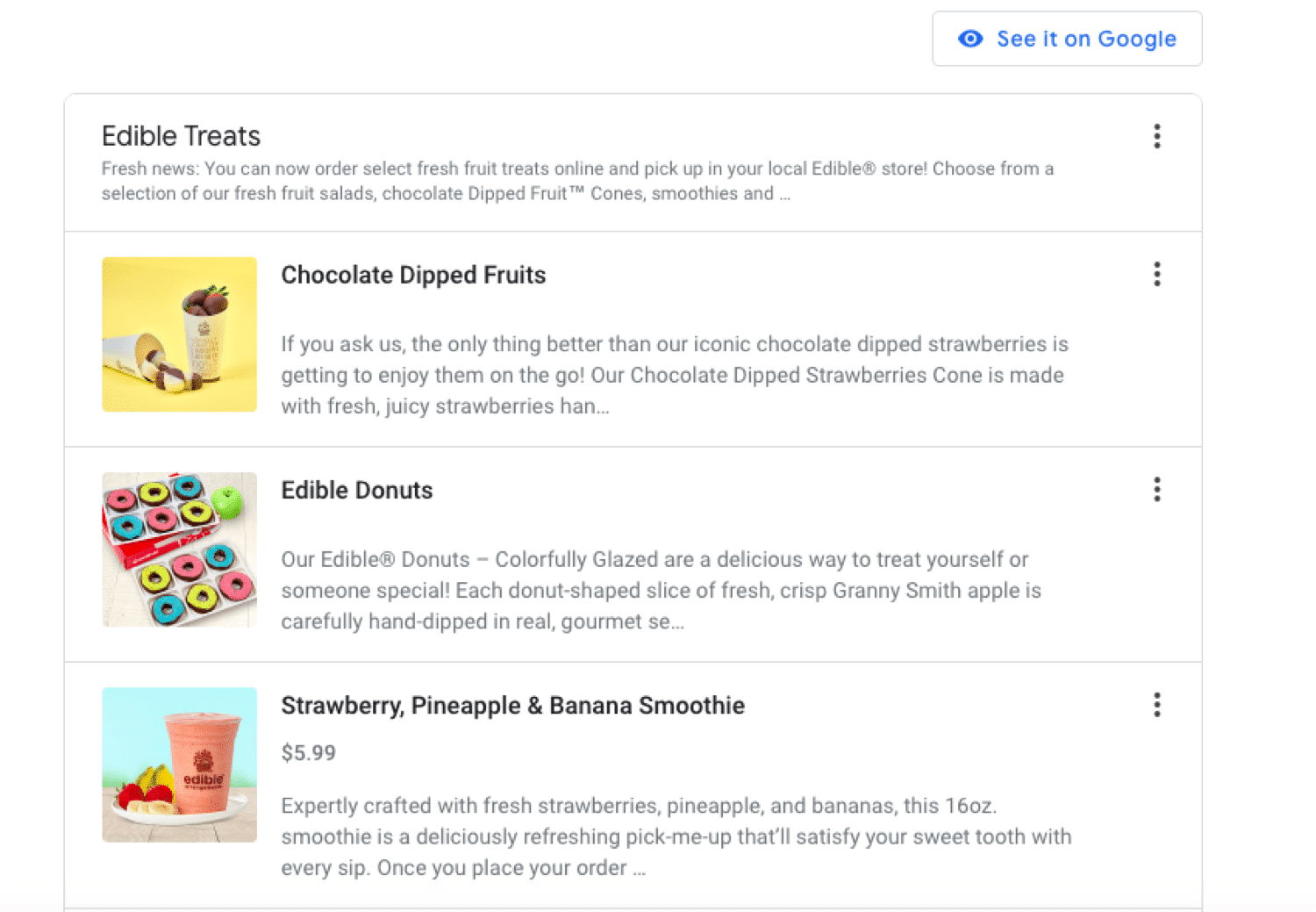 Googleビジネスプロフィールで製品やサービスを紹介