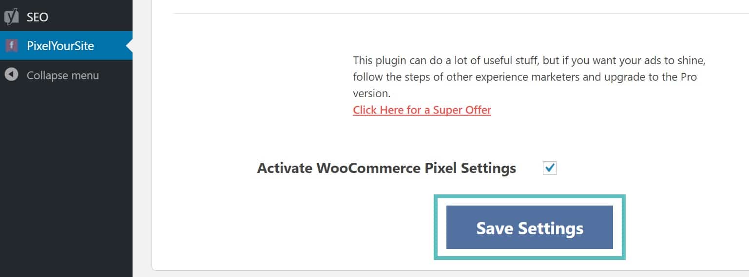 Activate WooCommerce pixel Activeer de WooCommerce Pixel