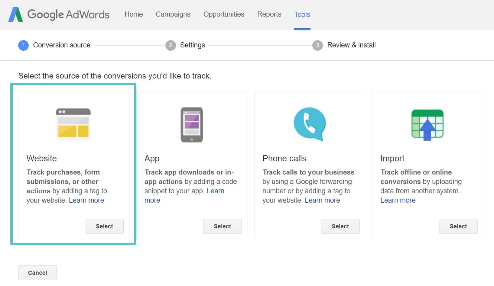 AdWords website conversion AdWords Website Conversie