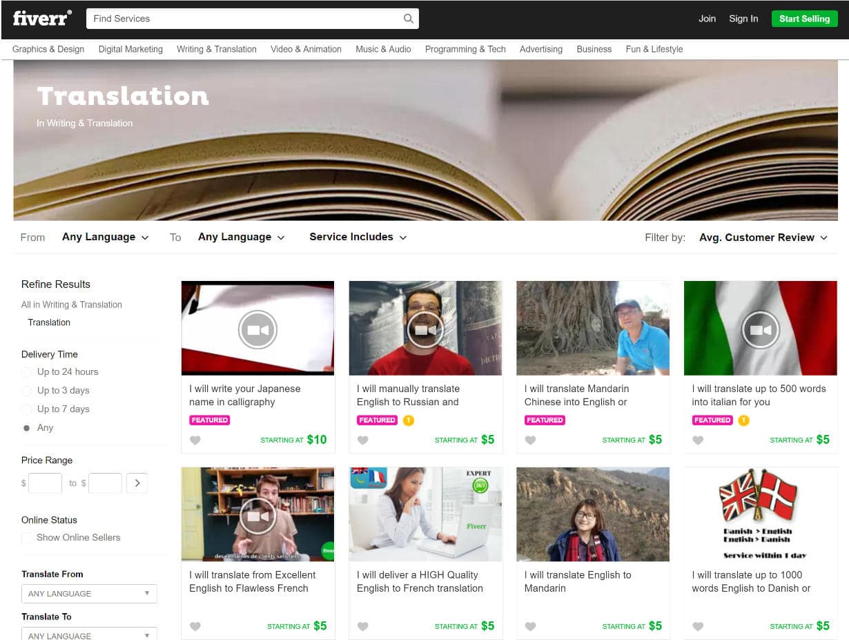 Fiverr translate Fiverr vertalingen
