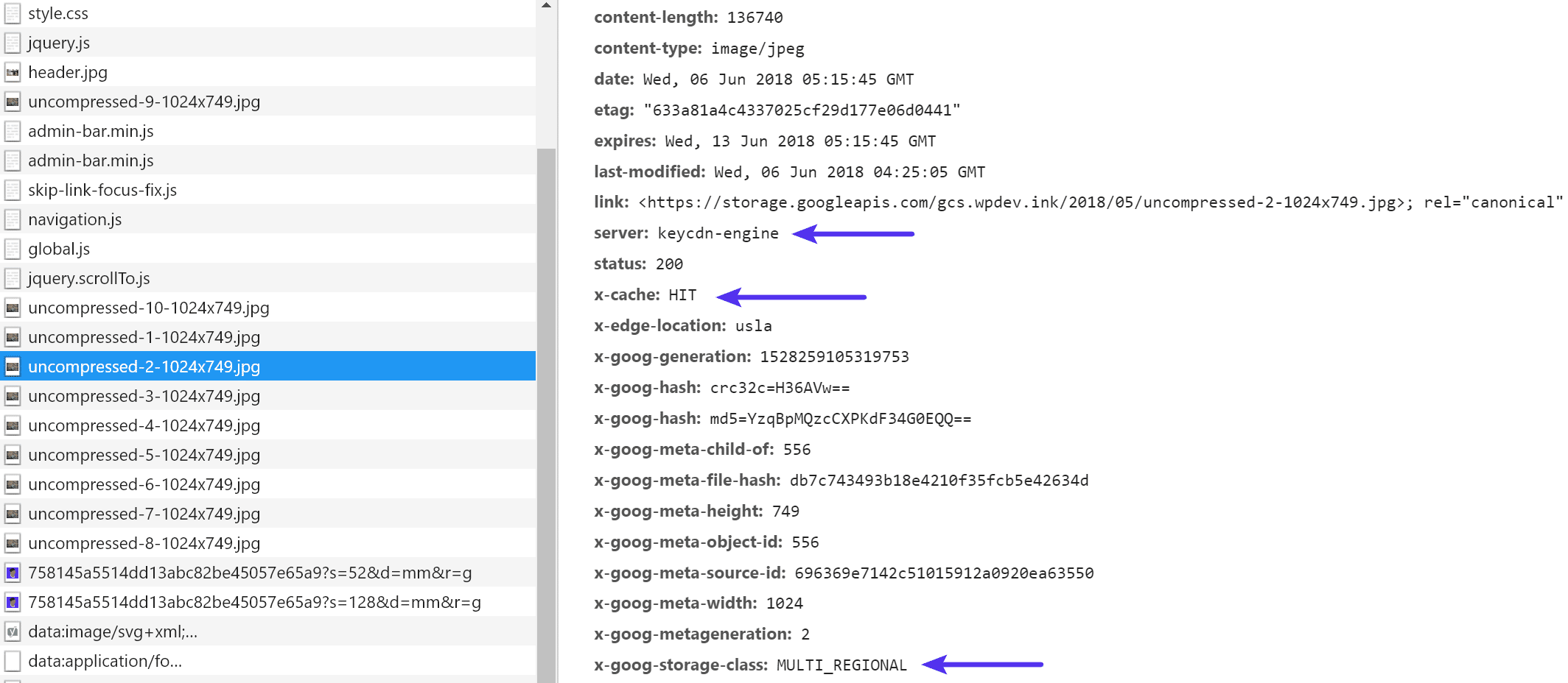 Google Cloud Storage en KeyCDN