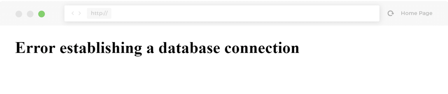 Fout bij het tot stand brengen van een database verbinding