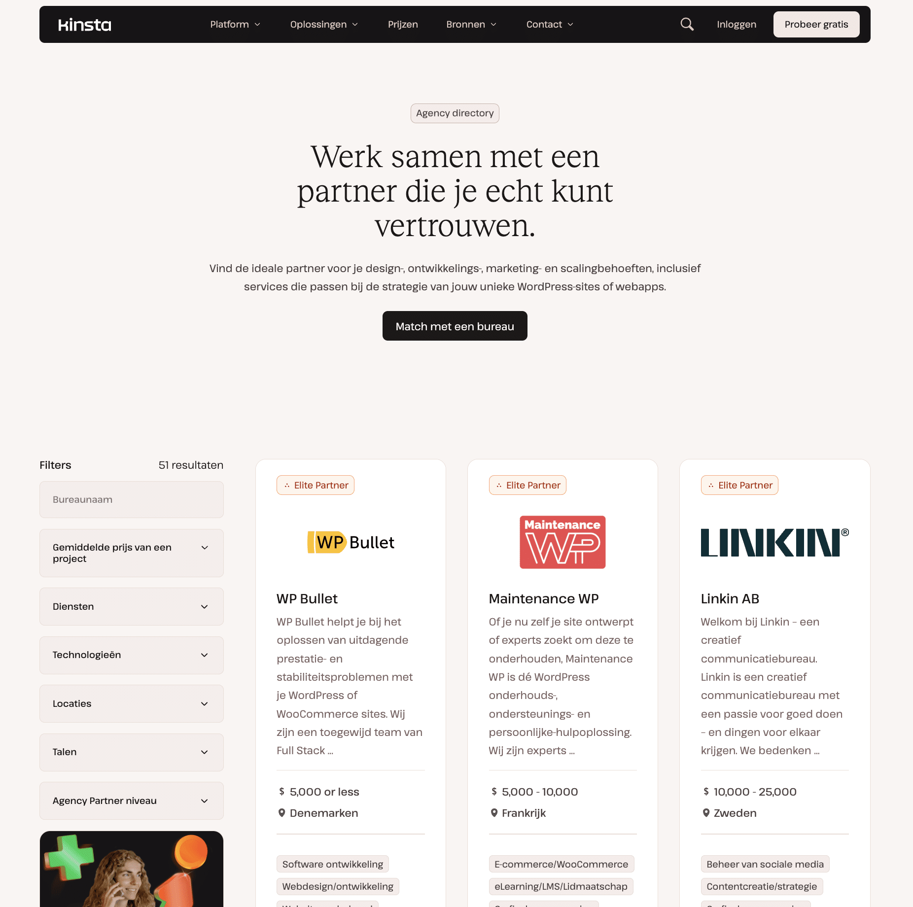 De Kinsta Agency Directory.