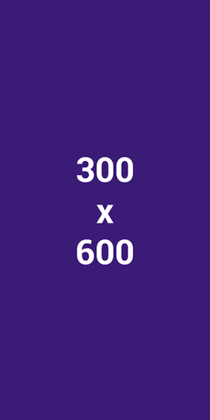 Voorbeeld van een halve pagina 300 + 600 banneradvertentie