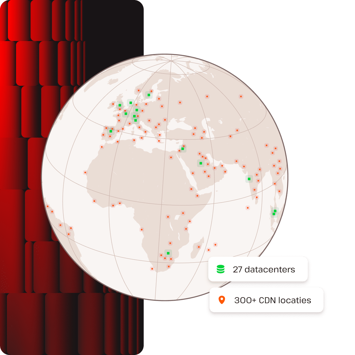 27 datacenters en 300+ CDN PoP's