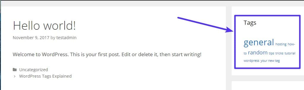 Exemplo de uma nuvem de tags