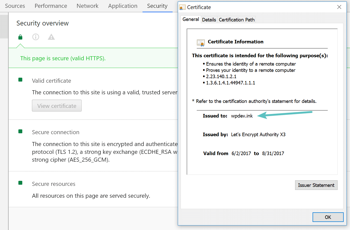 Verificando o domínio com problema no certificado SSL