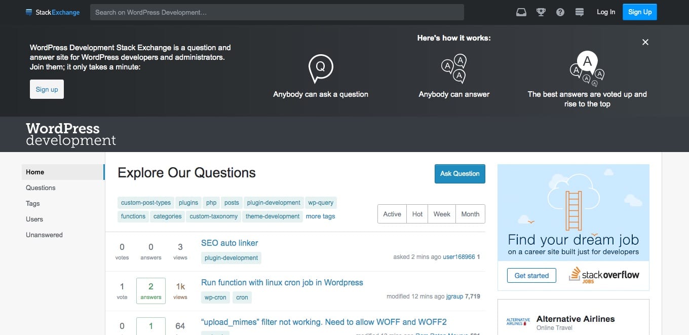 WordPress no Stack Exchange