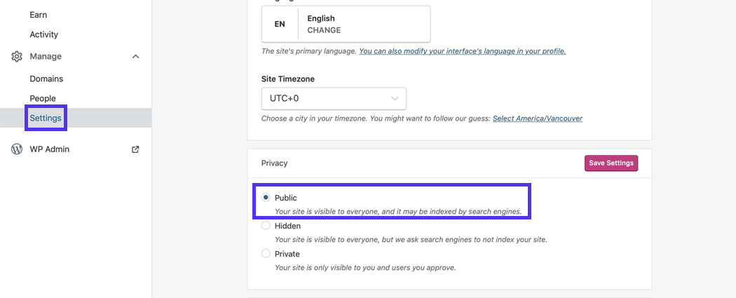 Mude o seu site para