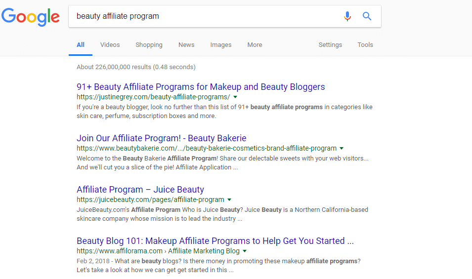 SERP para 