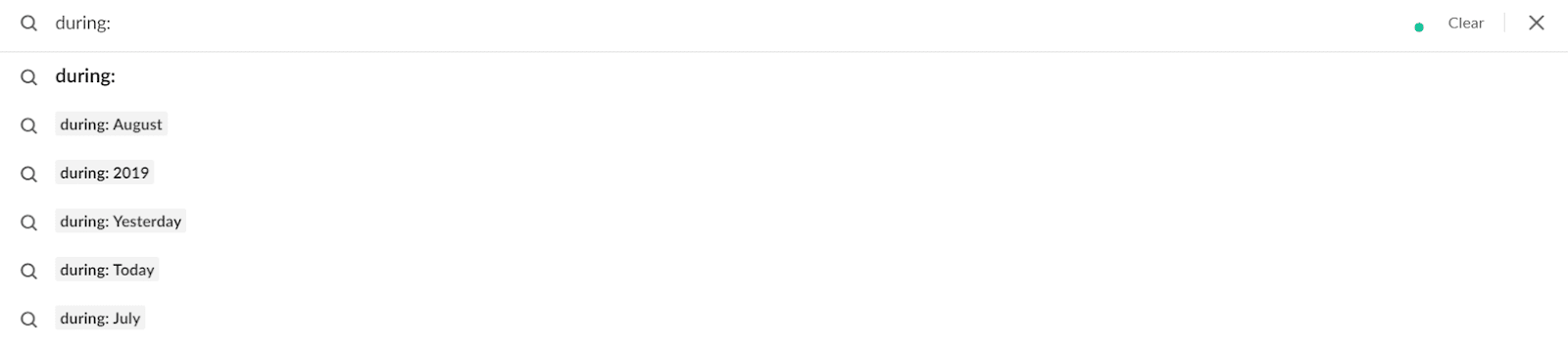 Parâmetro de procura de Slack 