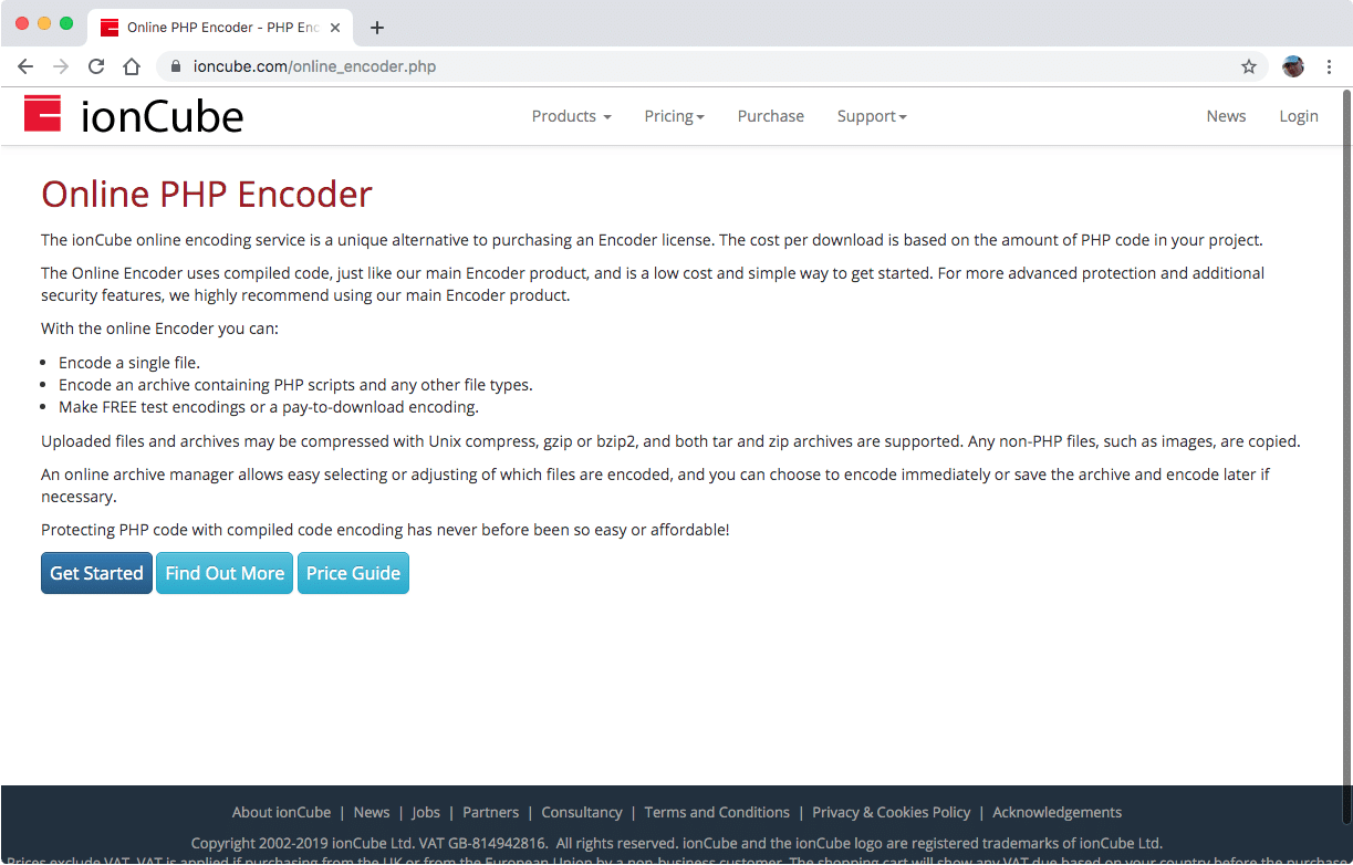 Codificador ionCube online