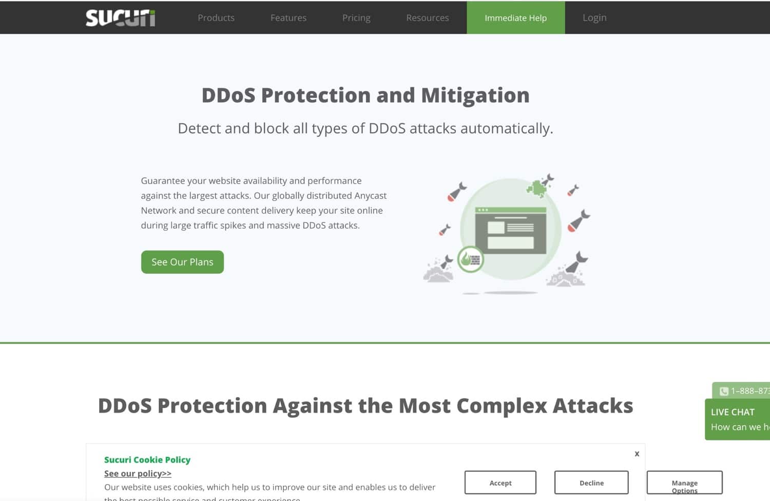 Proteção Sucuri DDoS