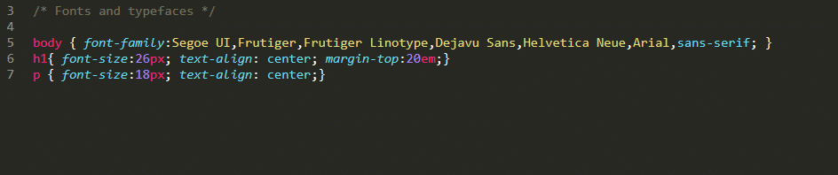 Exemplo de folha de estilo CSS